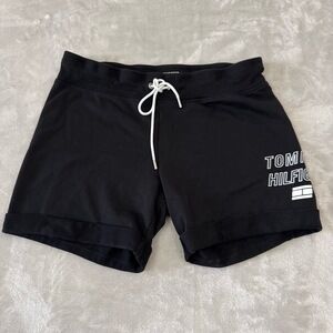 Tommy Hilfiger Shorts‎ Men Large Black Sport Drawstring Athletic Gym